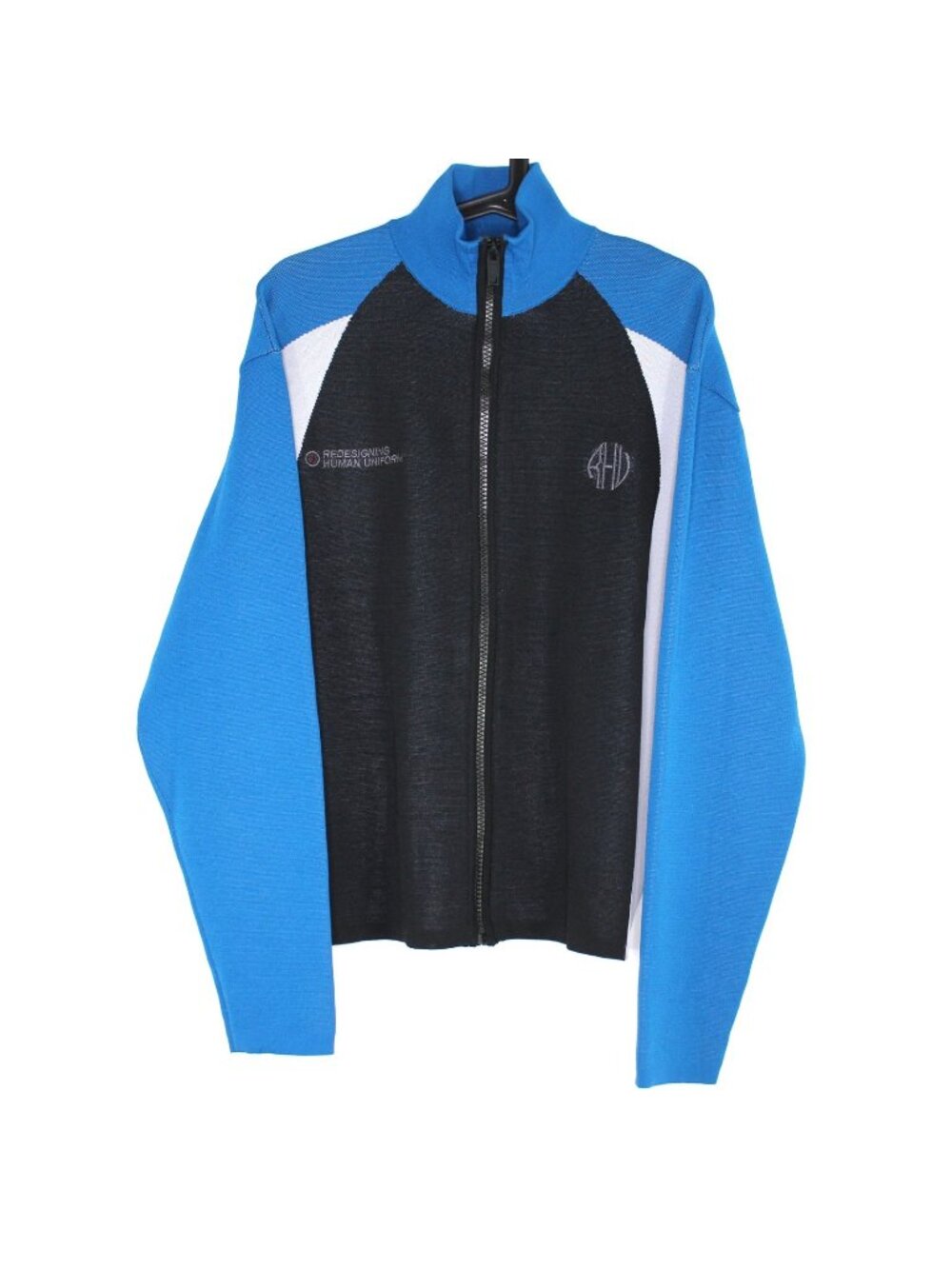 Zara x Rhuigi Mens Medium Paneled Knit Full Zip Jacket H1024